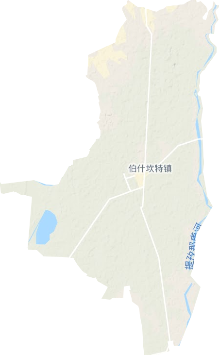 白什坎特镇地形图