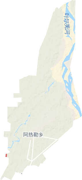 阿热勒乡地形图