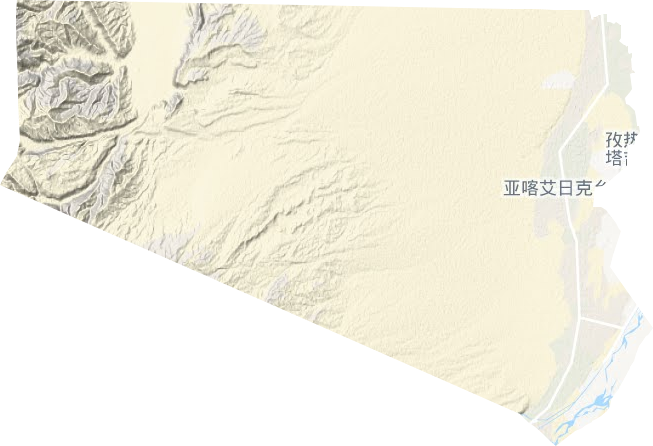亚喀艾日克乡地形图