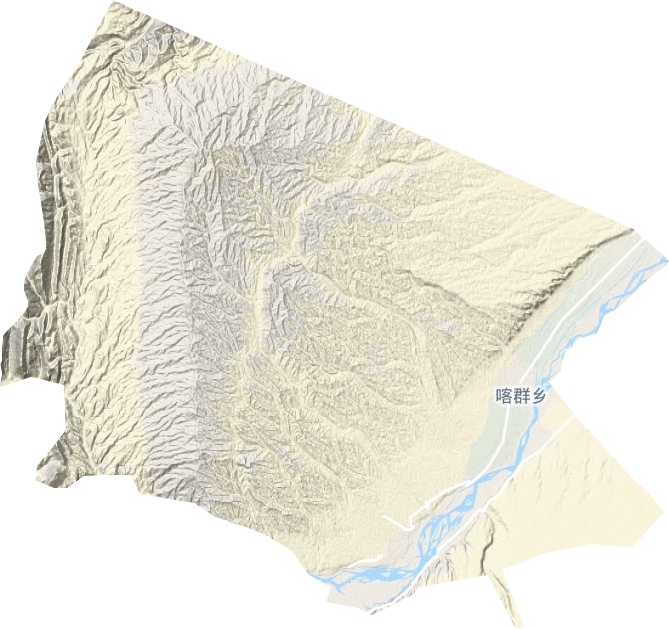 喀群乡地形图