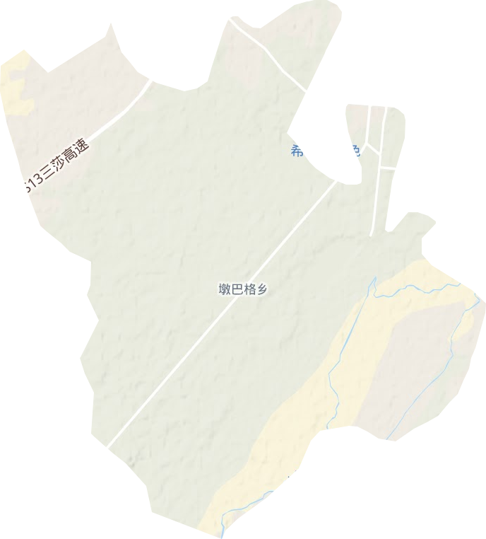 墩巴格乡地形图