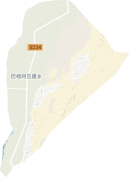 巴格阿瓦提乡地形图