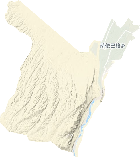 萨依巴格乡地形图