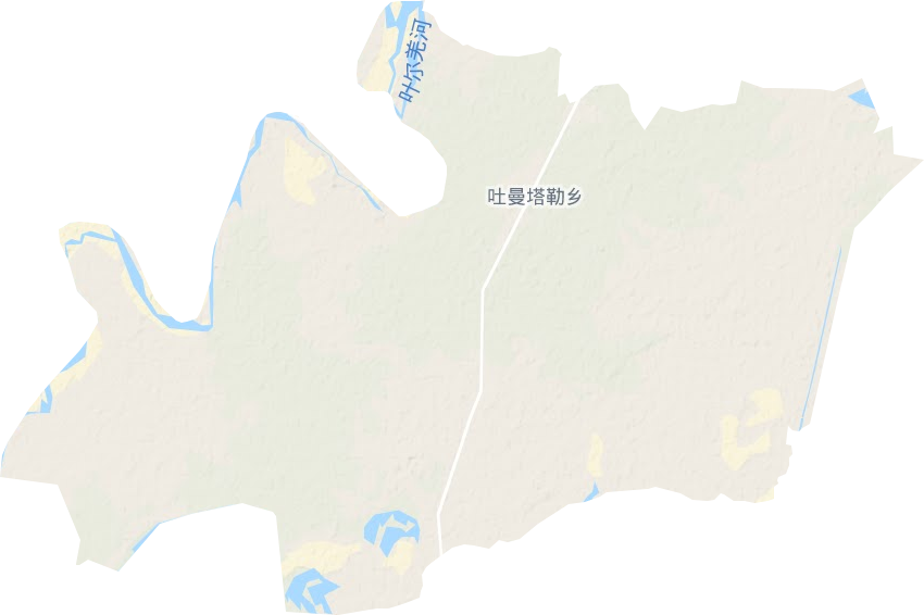 吐曼塔勒乡地形图