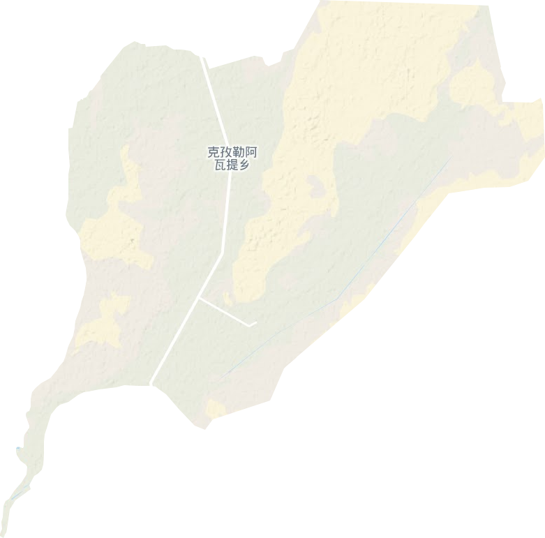 克孜勒阿瓦提乡地形图