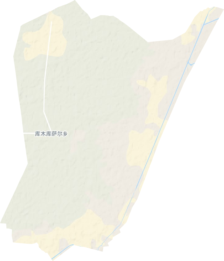 库木库萨尔乡地形图