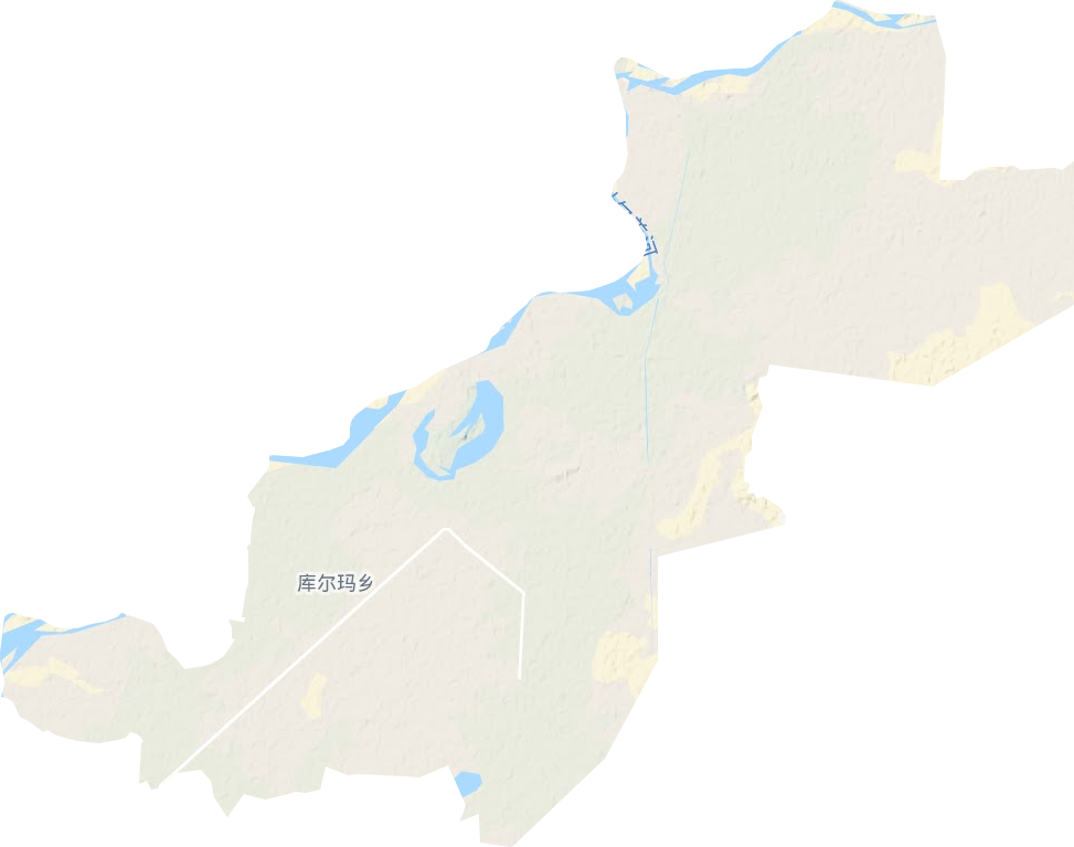 库尔玛乡地形图