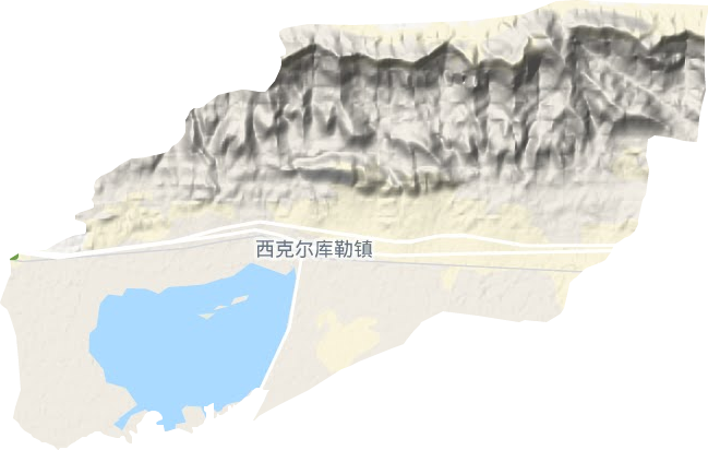 西克尔库勒镇地形图