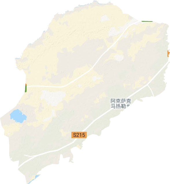 阿克萨克玛热勒乡地形图