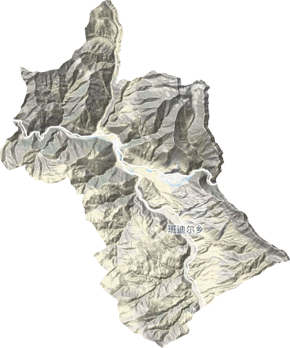 班迪尔乡地形图