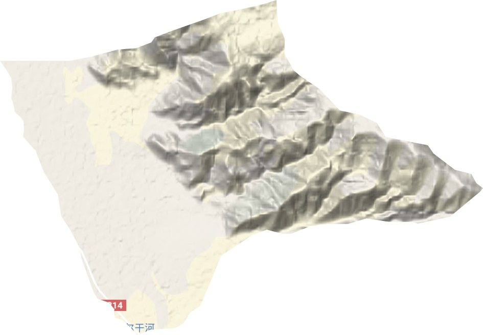 巴扎达什牧林场地形图
