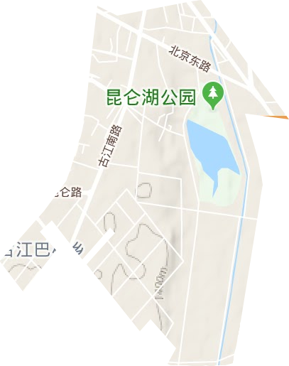 古江巴格街道地形图