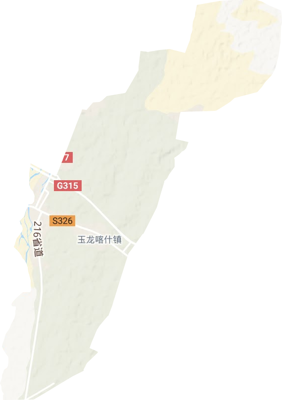 玉龙喀什镇地形图