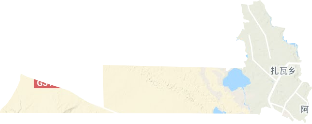 扎瓦镇地形图
