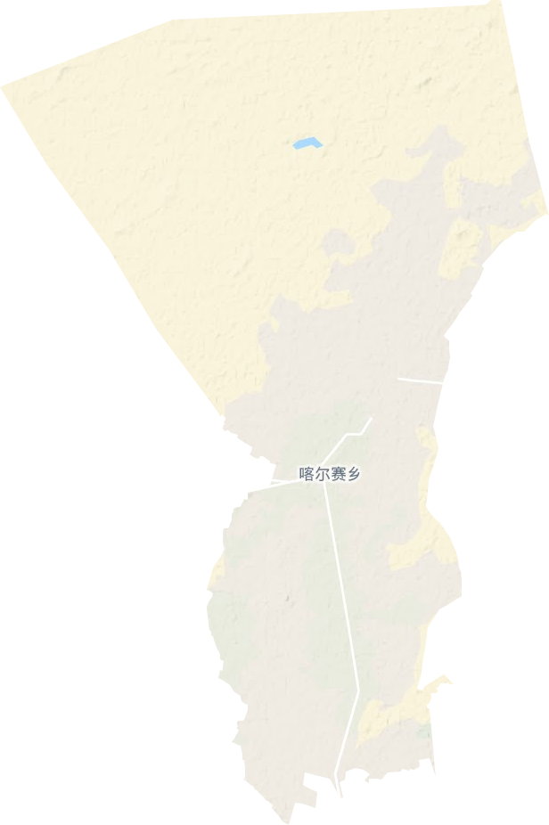 喀尔赛乡地形图