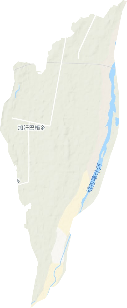 加汗巴格乡地形图