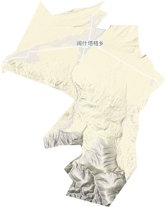 阔什塔格乡地形图