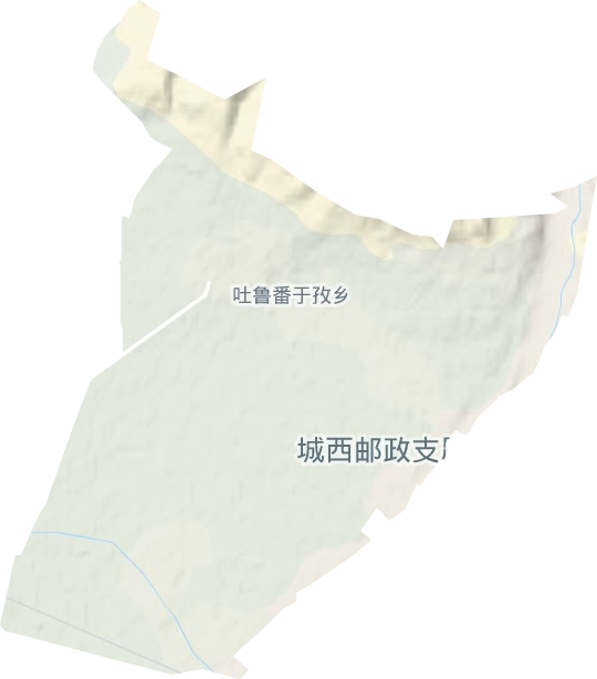 吐鲁番于孜乡地形图