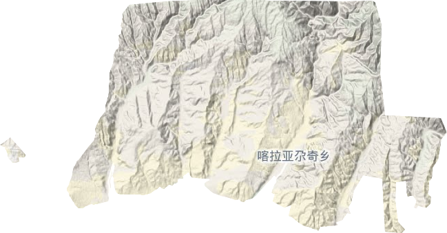 喀拉亚尕奇乡地形图