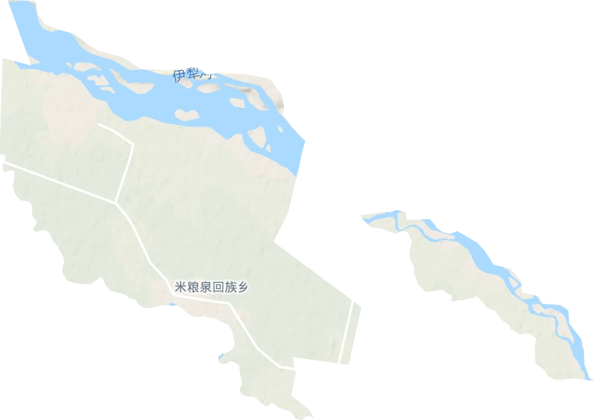米粮泉回族乡地形图