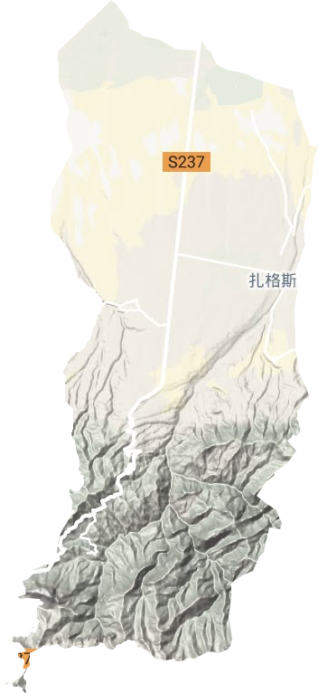 加尕斯台乡地形图