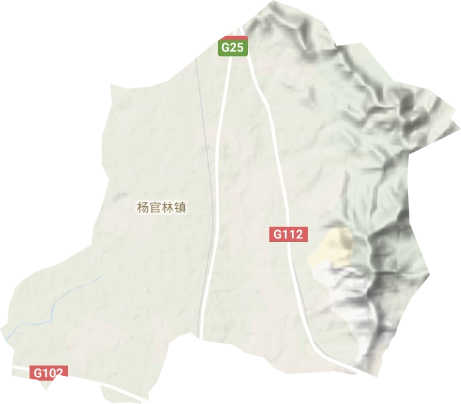 杨官林镇地形图