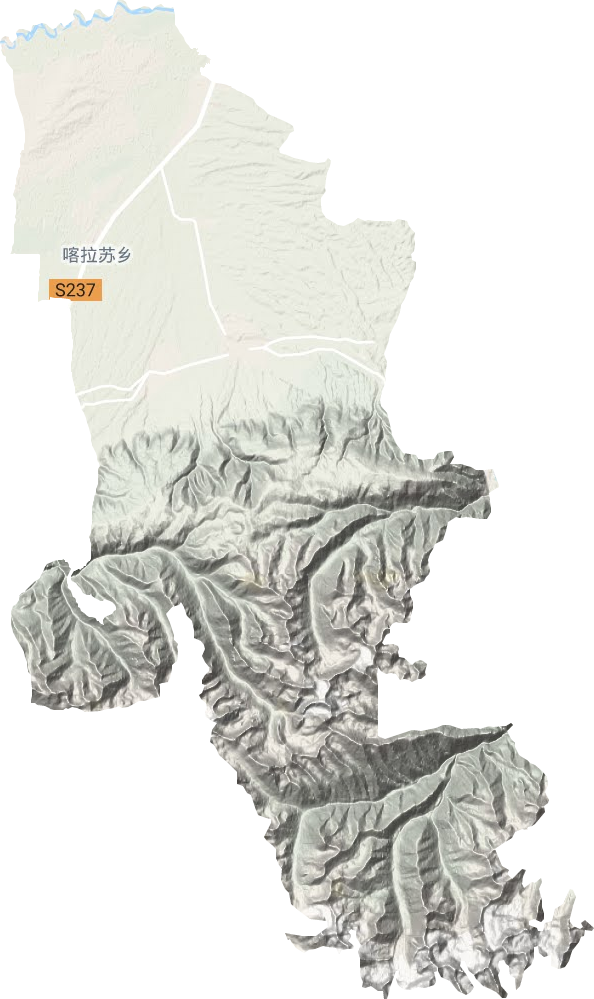 喀拉苏乡地形图