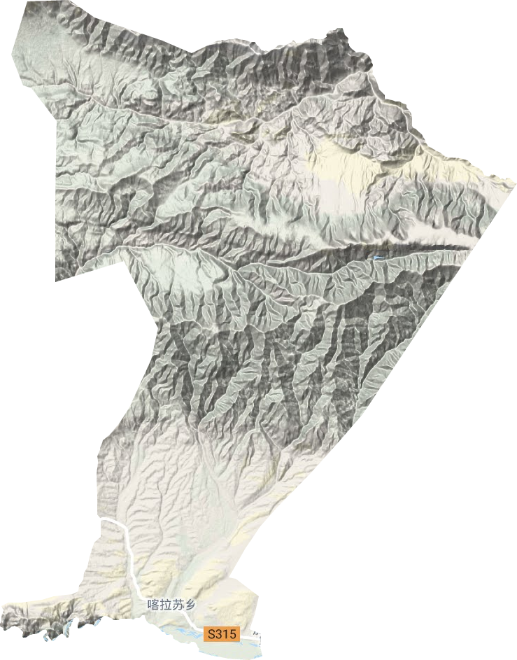 喀拉苏乡地形图