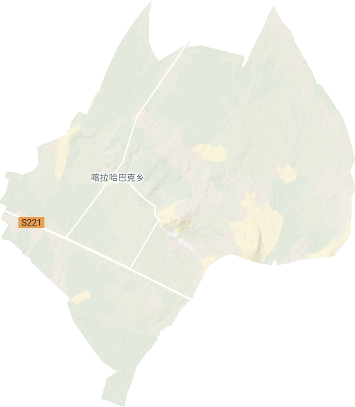 喀拉哈巴克乡地形图