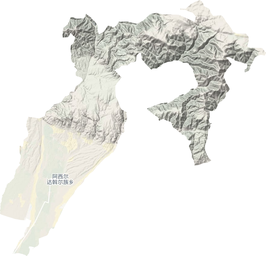 阿西尔达斡尔民族乡地形图