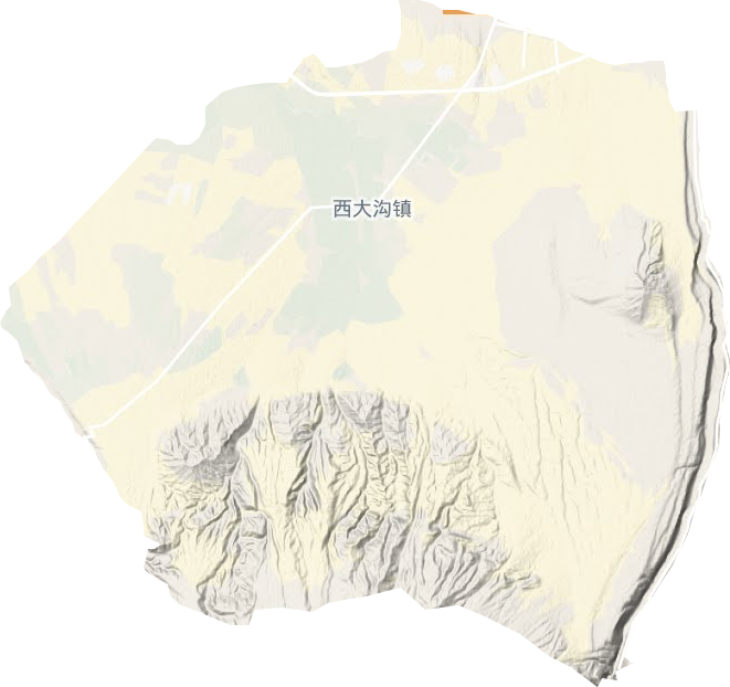 西大沟镇地形图