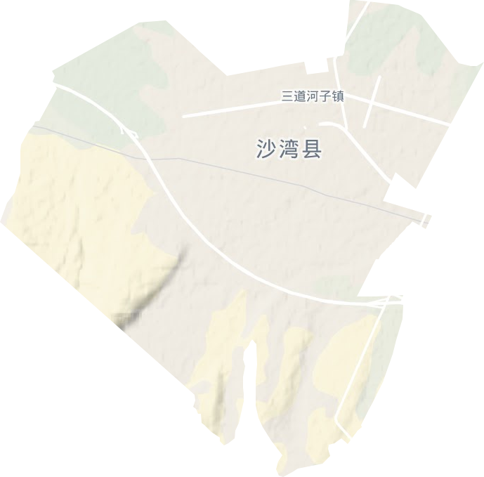 三道河子镇地形图