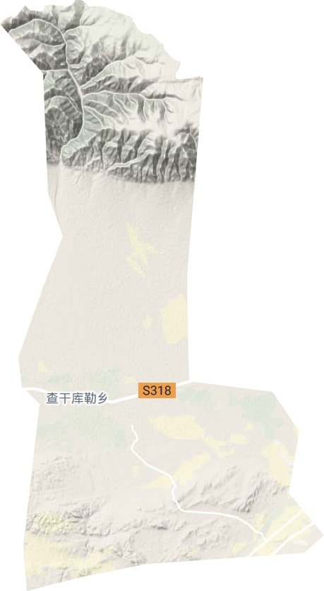查干库勒乡地形图