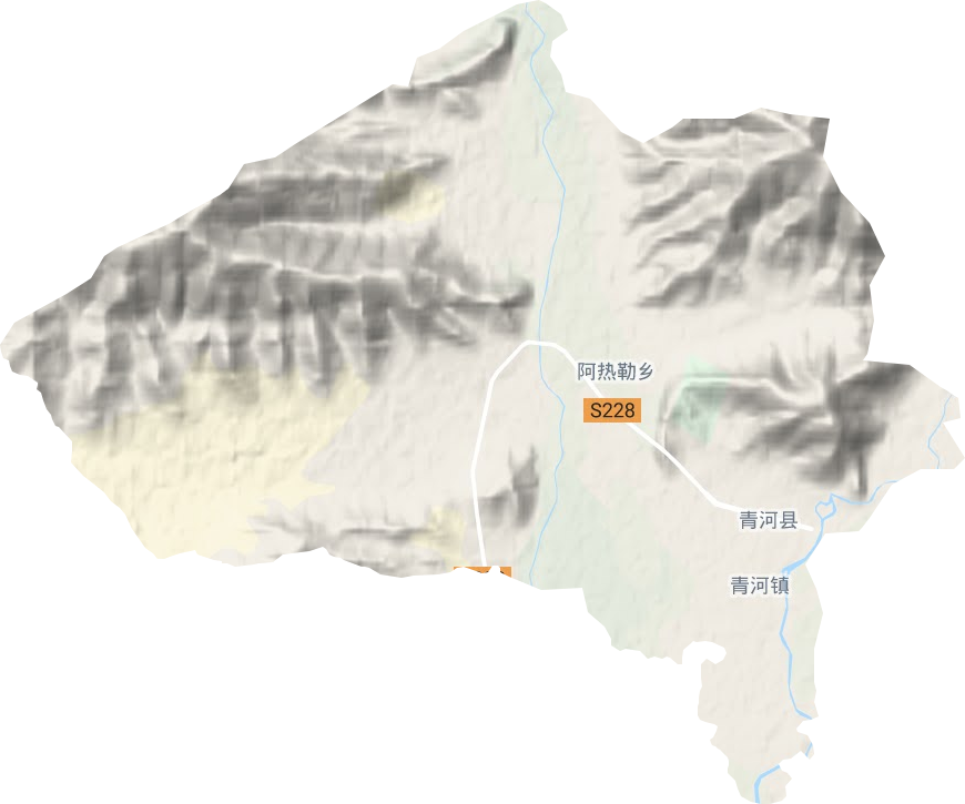 青河镇地形图