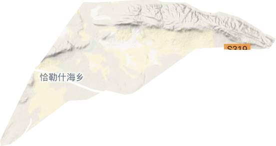 恰勒什海乡地形图