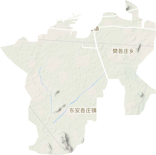 东安各庄镇地形图