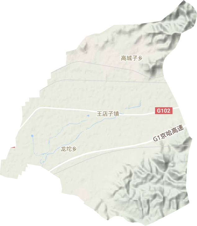 王店子镇地形图