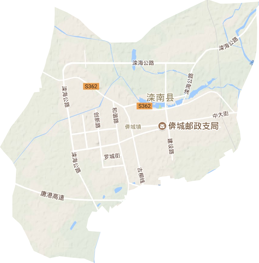 倴城镇地形图