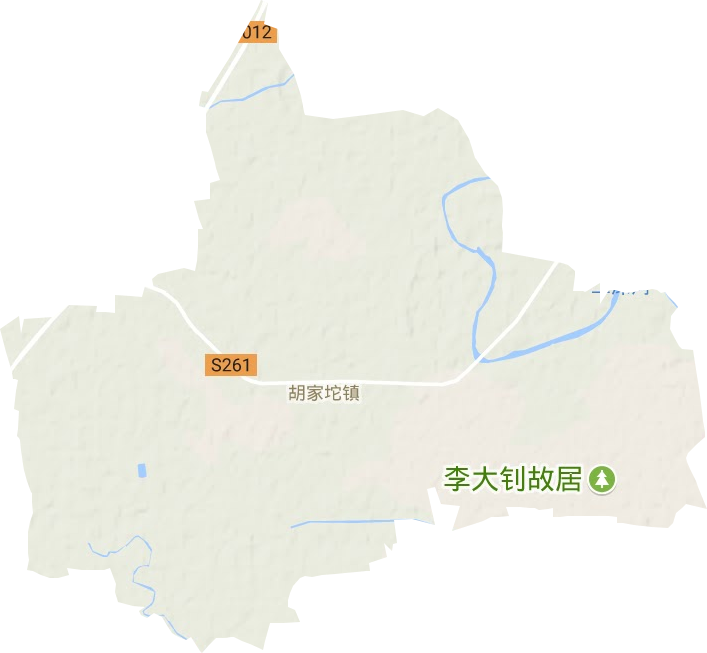 胡家坨镇地形图
