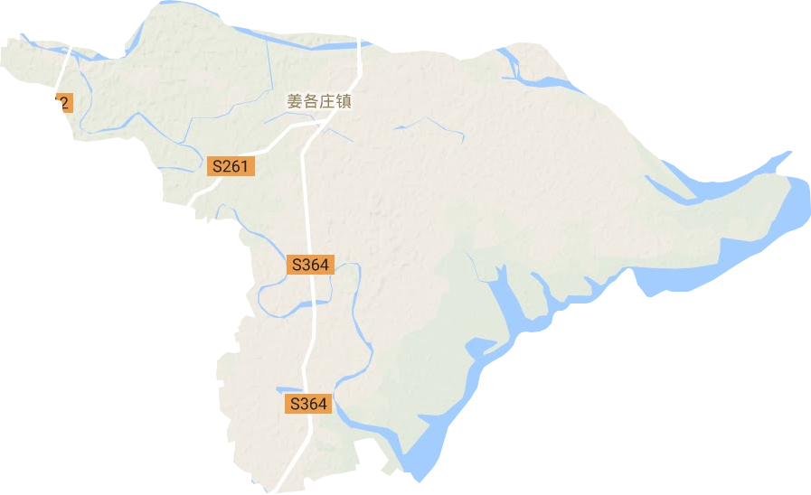 姜各庄镇地形图