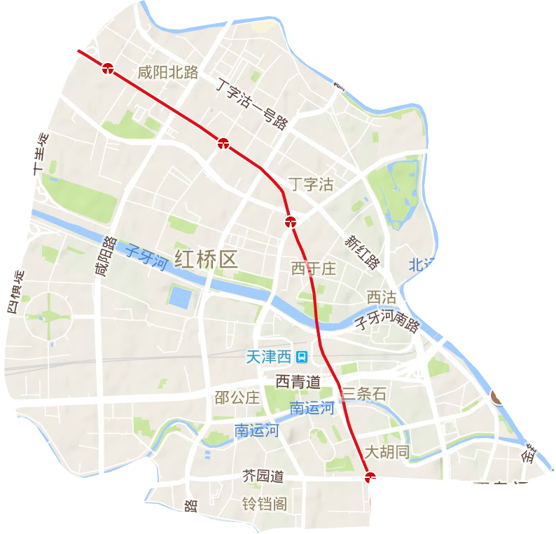 红桥区地形图