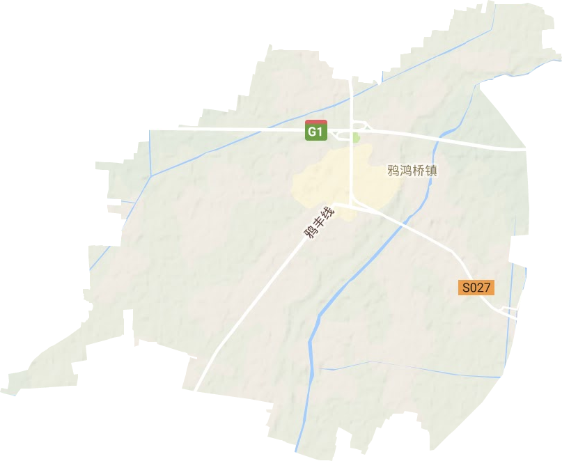 鸦鸿桥镇地形图