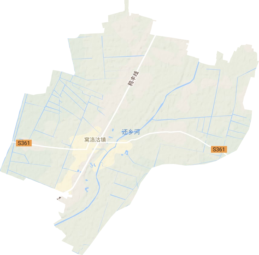 窝洛沽镇地形图