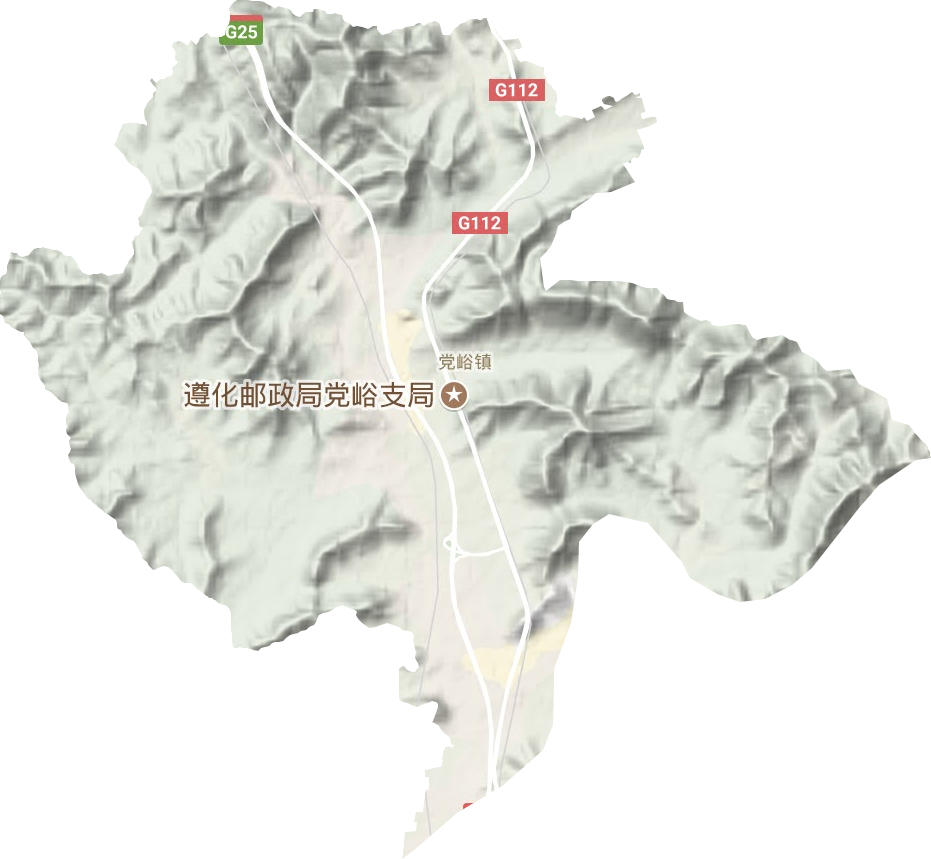 党峪镇地形图
