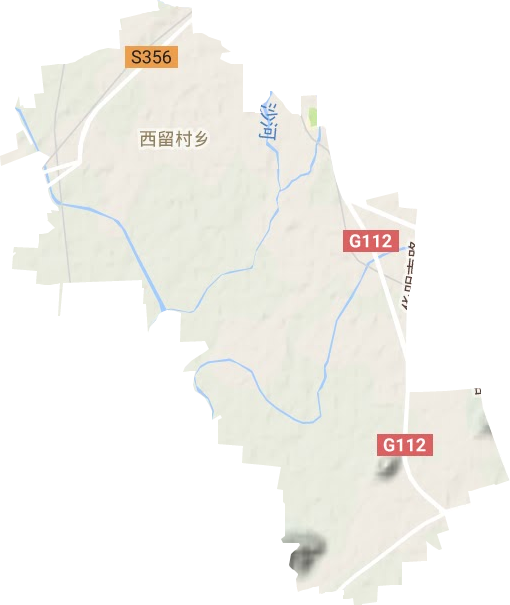 西留村乡地形图
