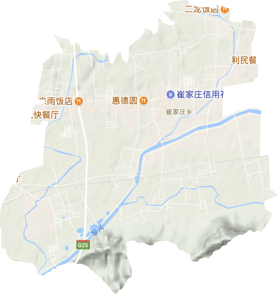崔家庄乡地形图