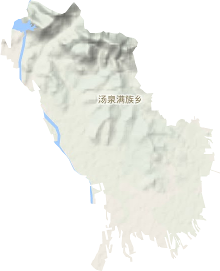 汤泉满族乡地形图