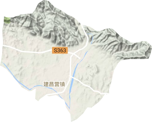 建昌营镇地形图