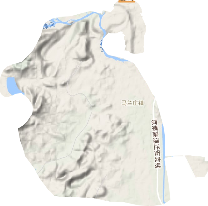 马兰庄镇地形图