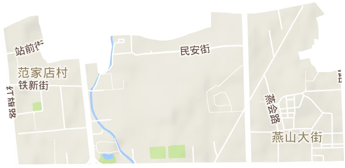燕山大街街道地形图